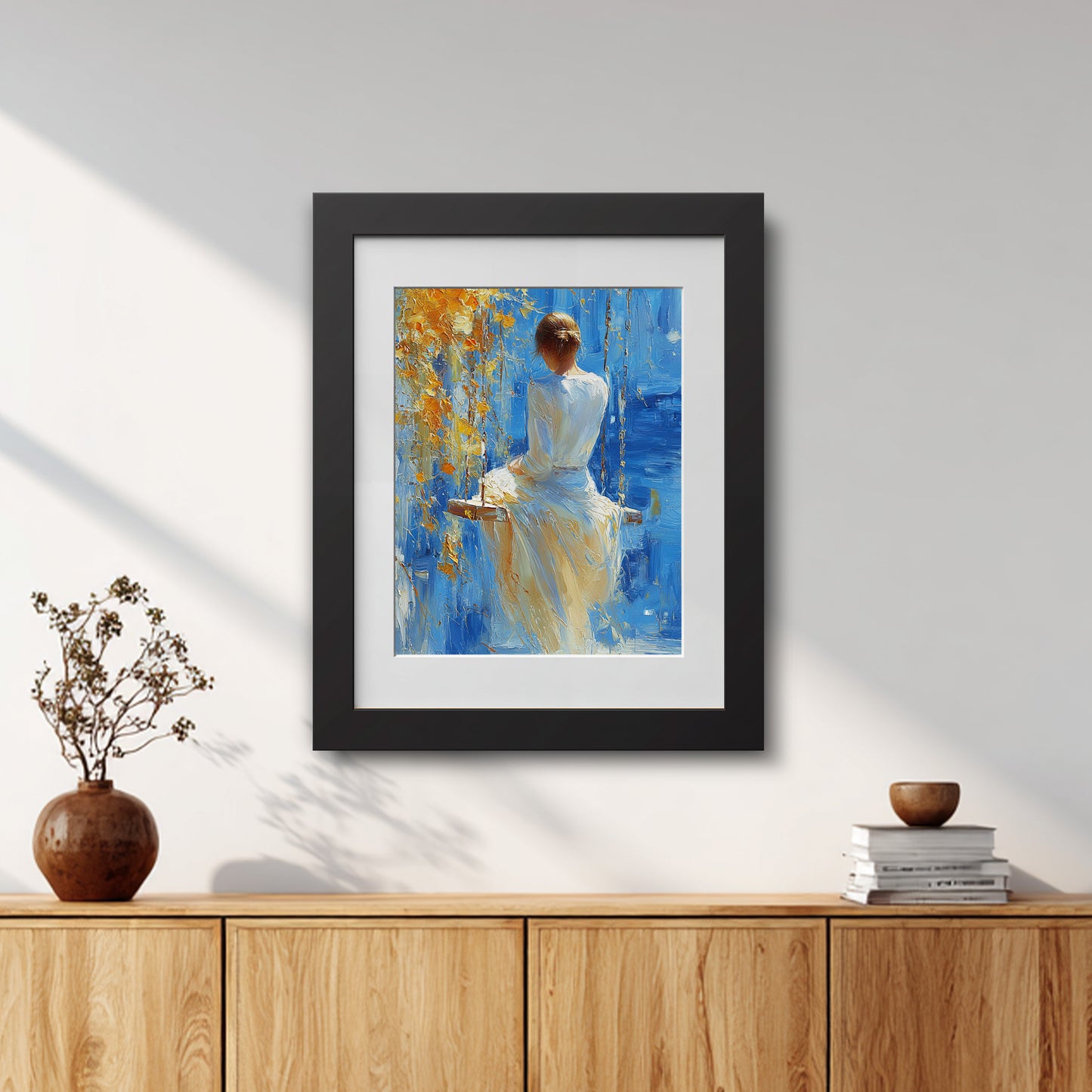 Girl and swing 52x42 cm (20 ½ x 16 ½”)