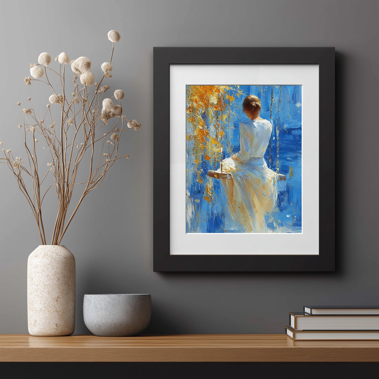 Girl and swing 52x42 cm (20 ½ x 16 ½”)