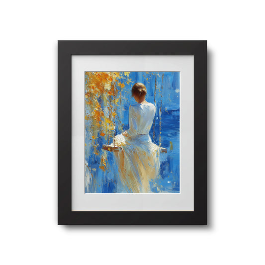 Girl and swing  52x42 cm (20 ½ x 16 ½”)
